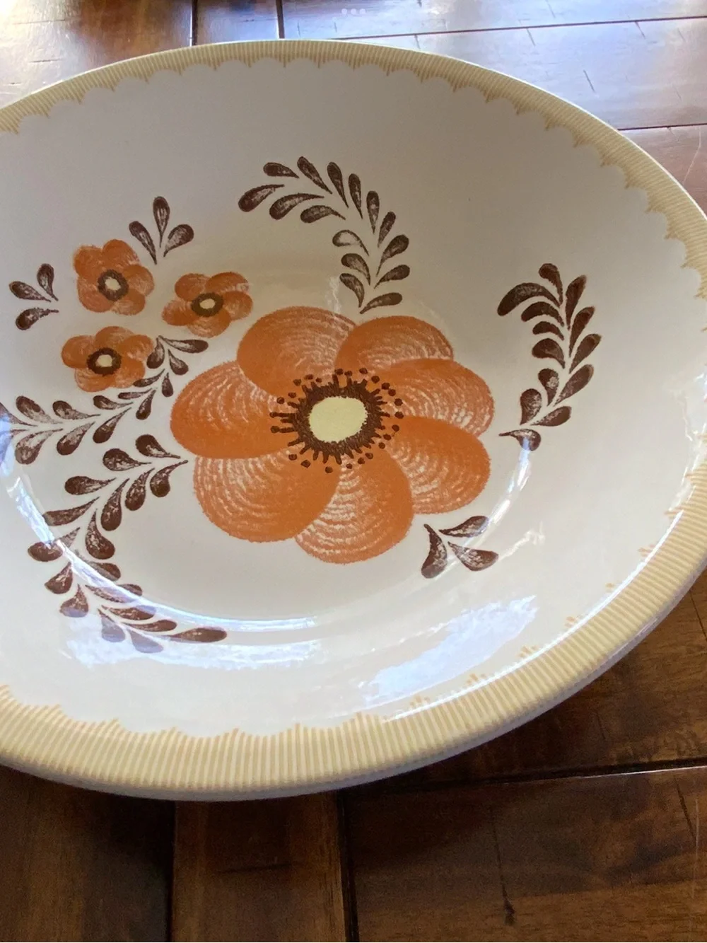 VINTAGE LARGE SERVING BOWL by ROYAL CHINA CO. 11 3/4” ROUND FLORAL
